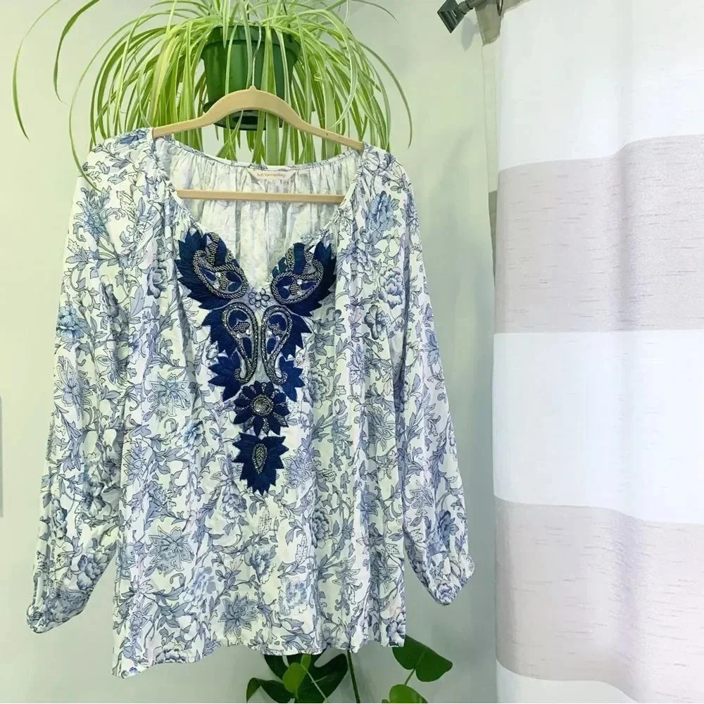Soft Surroundings Floral Tunic Top